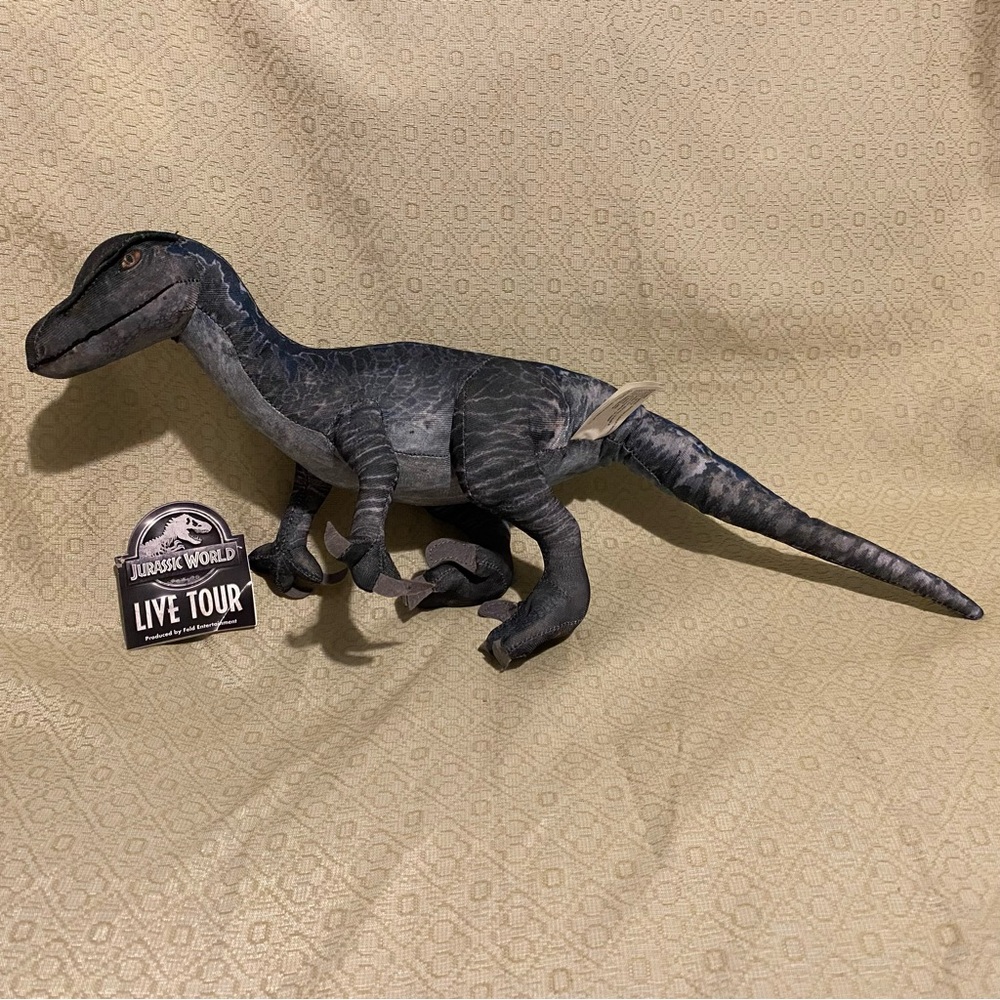 Jurassic World Live Tour Exclusive Blue Velociraptor Plush Toy Universal Studios